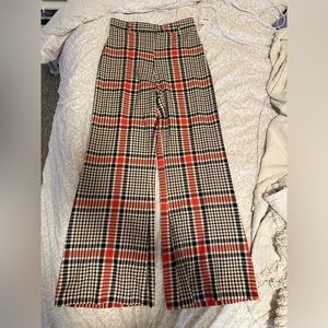 FREE PEOPLE Plaid Work Pants (flare)